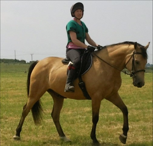 Sally riding Bailey